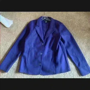 Vintage Dialogue Violet Color Button Down jacket Size Large